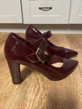 Impo Patent Mary Jane Pumps in Burgundy